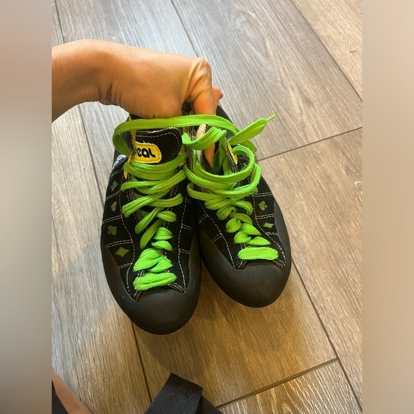 Boreal Fusion Zephyr Black Green Lucky Charm Climbing Shoes women’s 7.5 - Picture 7 of 7